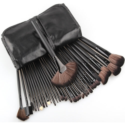 Professional 32pcs Black Makeup Brushes Set Powder Blusher Contour