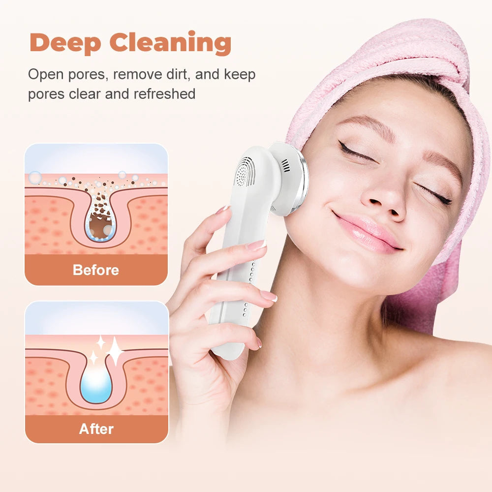 Hot Cool Compress Face Lifting Beauty Device LED Facial Firming