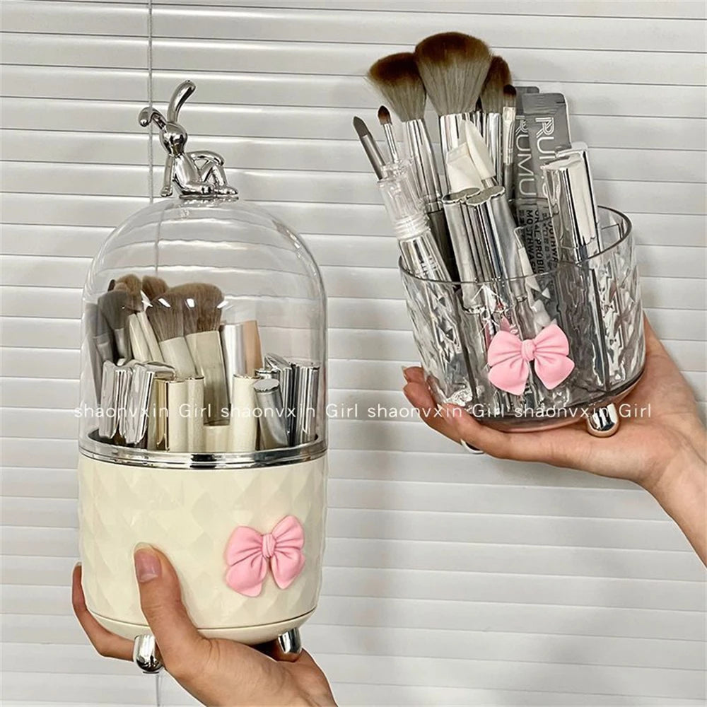 Desktop Makeup Brush Organizer Bathroom Eyebrow Pencil Storage Boxes