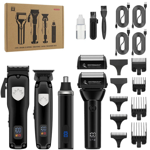 Professional Hair Clipper Set for Barber Men's Oil Head Carving