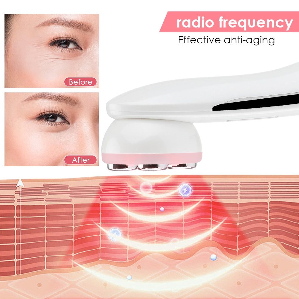 RF EMS Beauty Device Microcurrent Radio Frequency Color Light